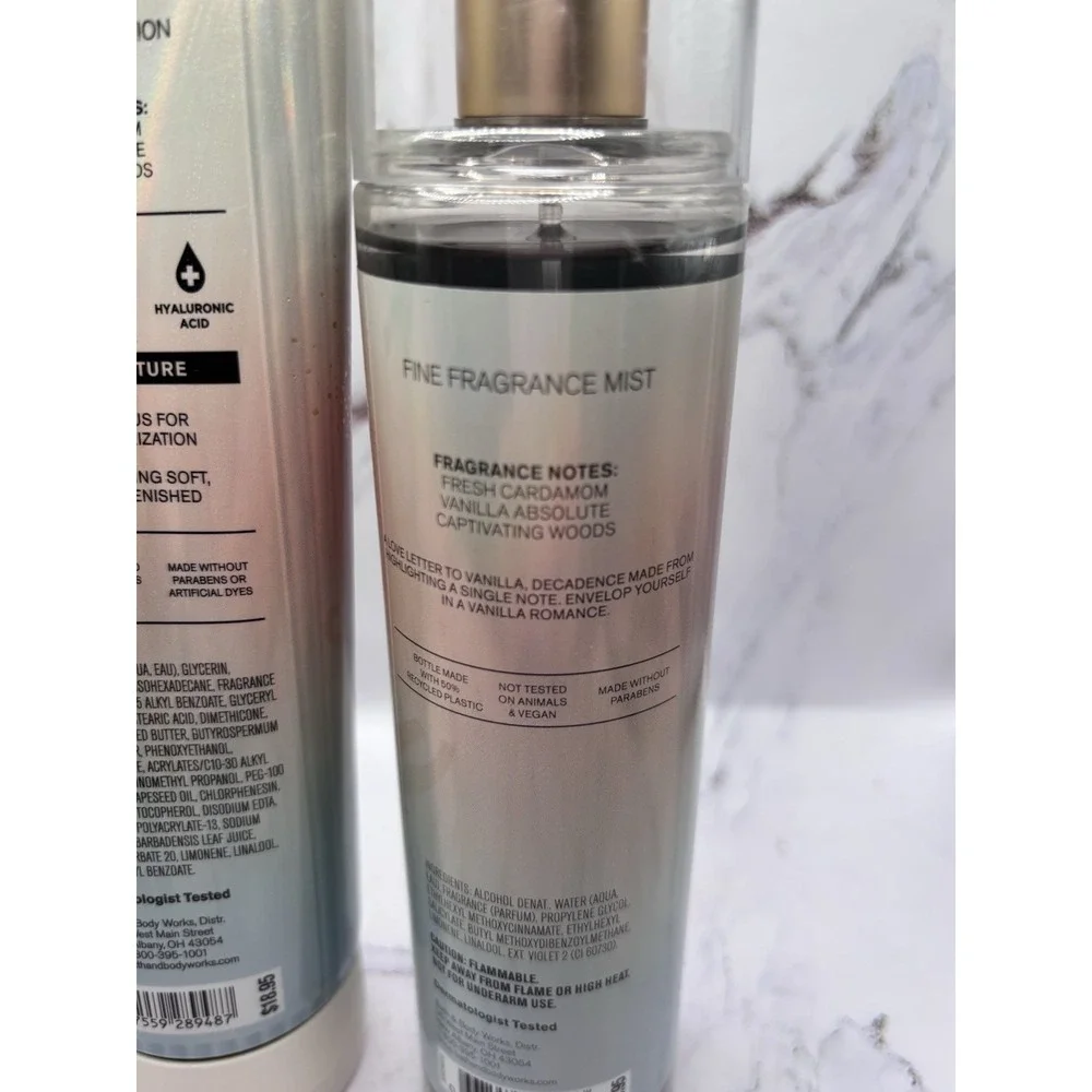 Bath & Body Works VANILLA ROMANCE Body Mist Spray‎ & Body Cream 8oz Set